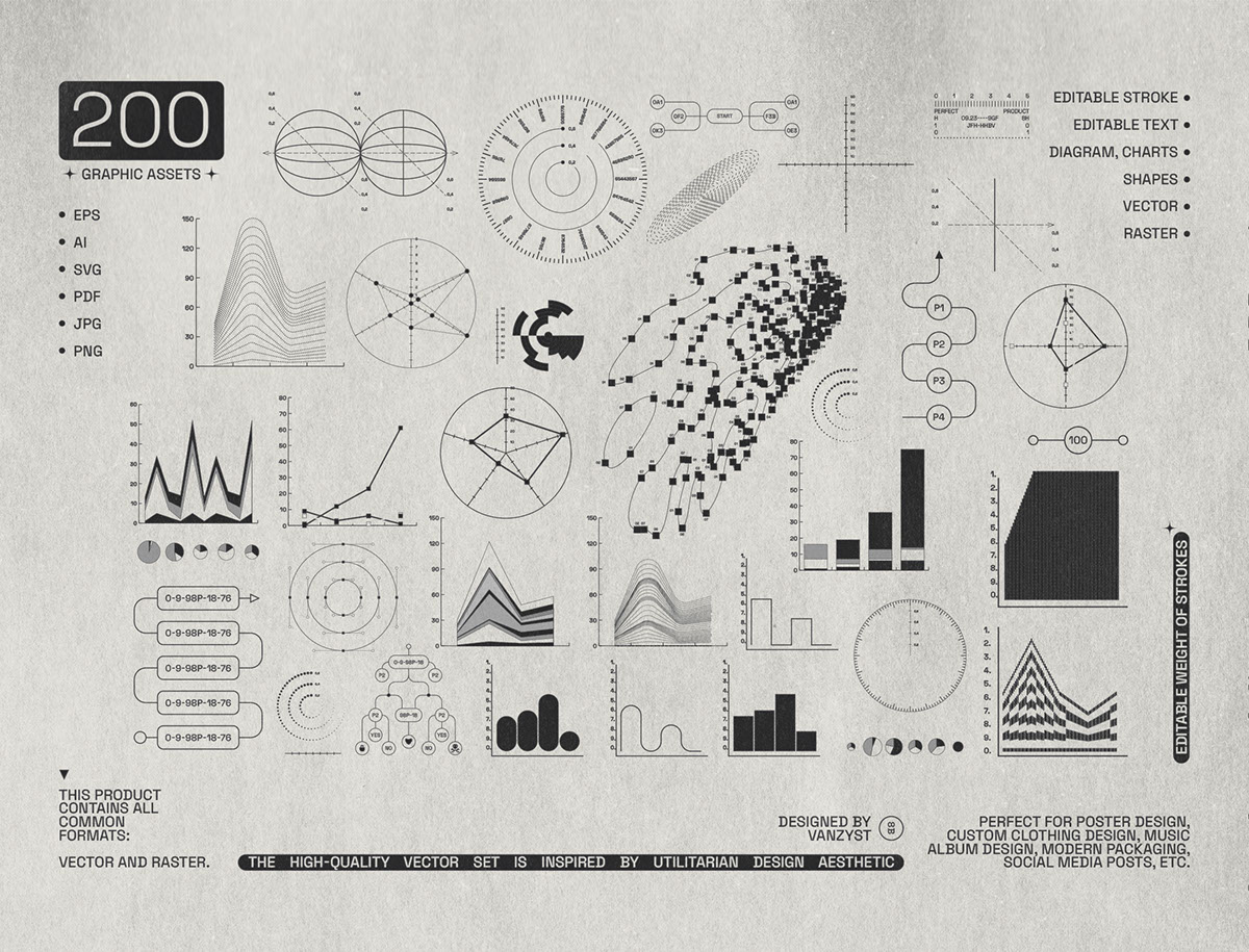 200 Utilitarian Graphic Kit rendition image