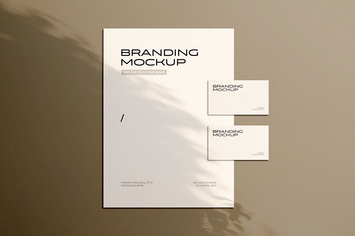 Letterhead and Business Card Mockup rendition image