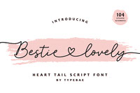 Bestie Lovely - Tailed Script Font
