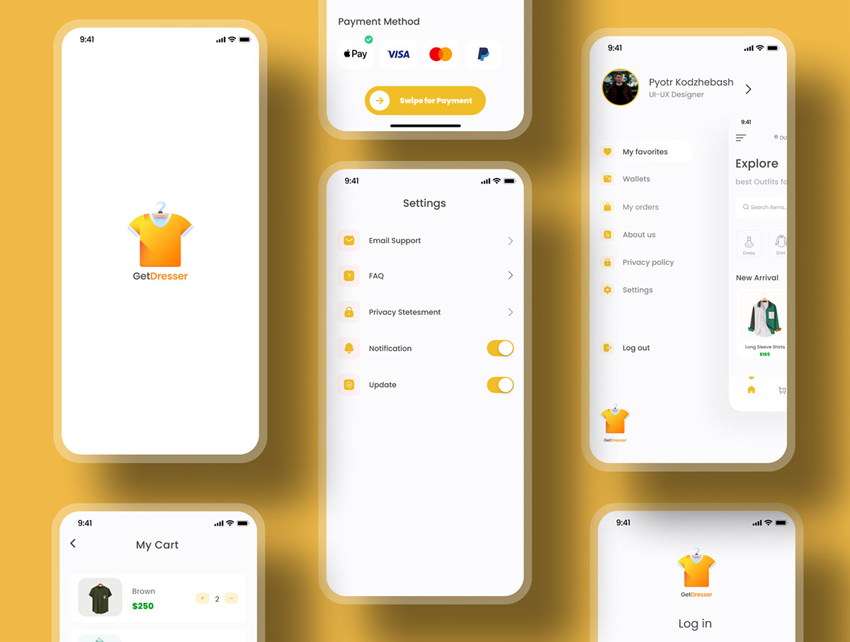 E-Commerce Shop Mobile App UI Kit - Figma UI Kit - GetDresser rendition image