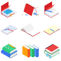 Isometric Book Icons Pack