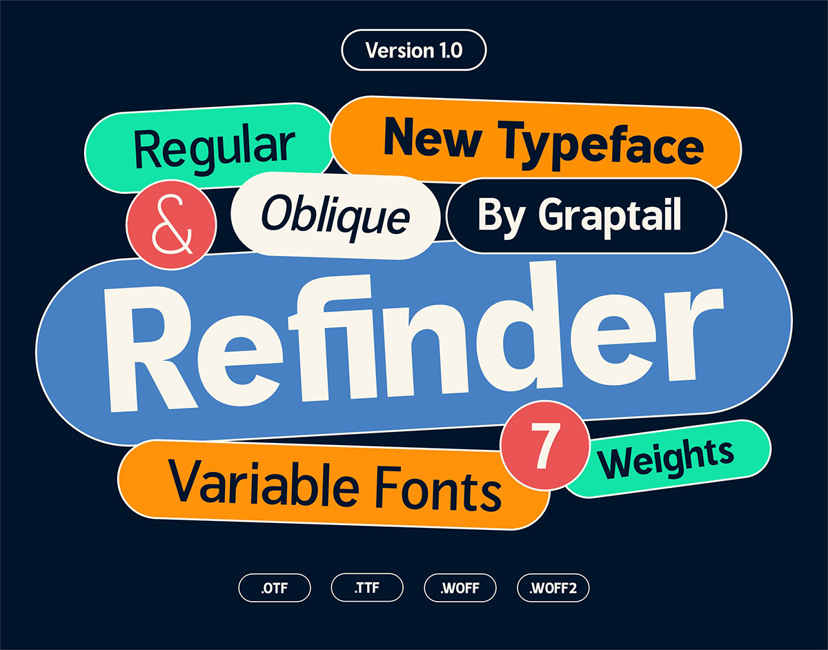 Refinder Font Family rendition image