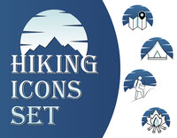 Hiking Icons Set