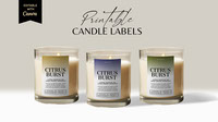 Candle label Canva template