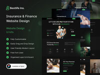 Insurance and Finance Landing Page UI Design