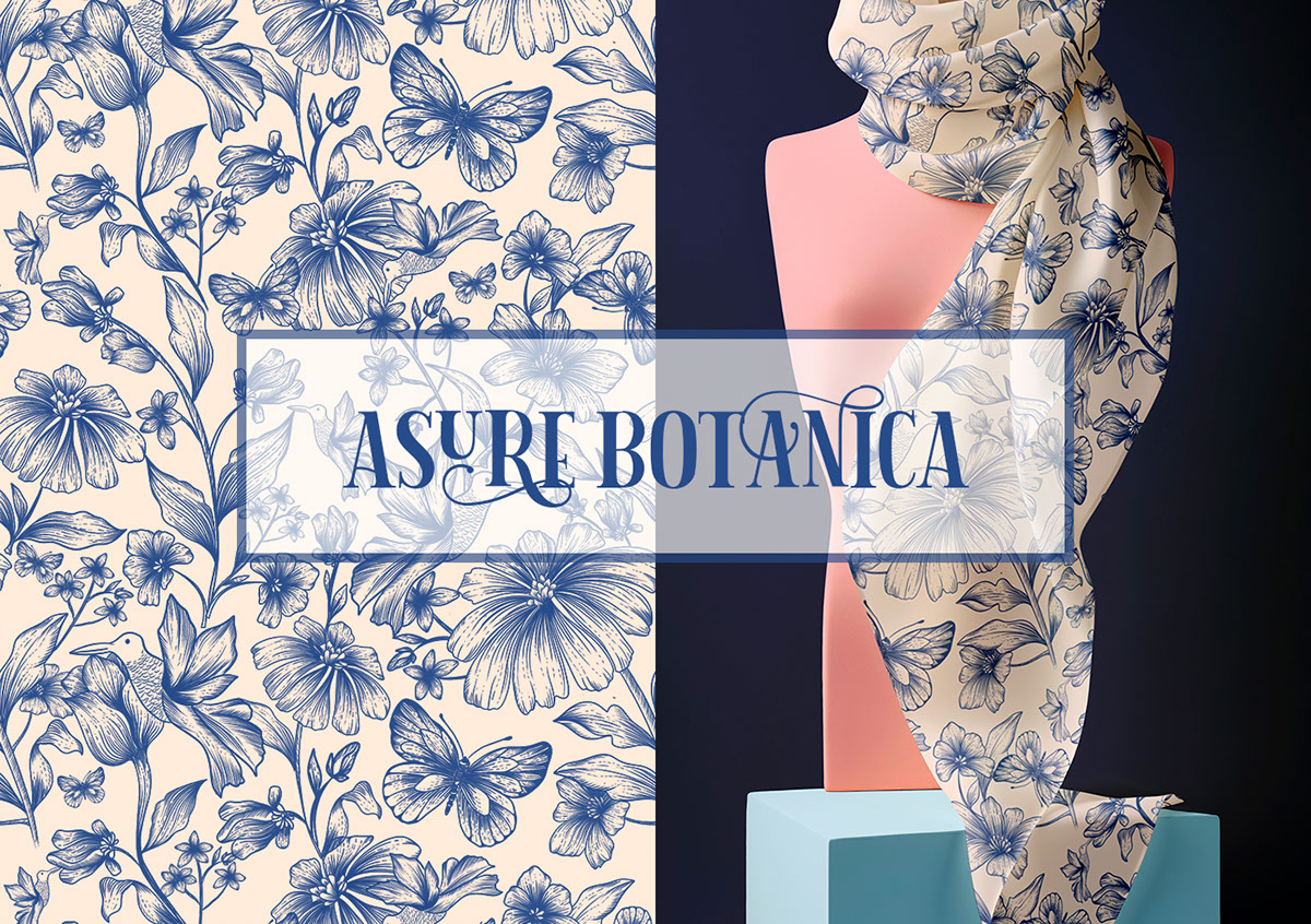 Asure Botanica - Seamless Pattern rendition image