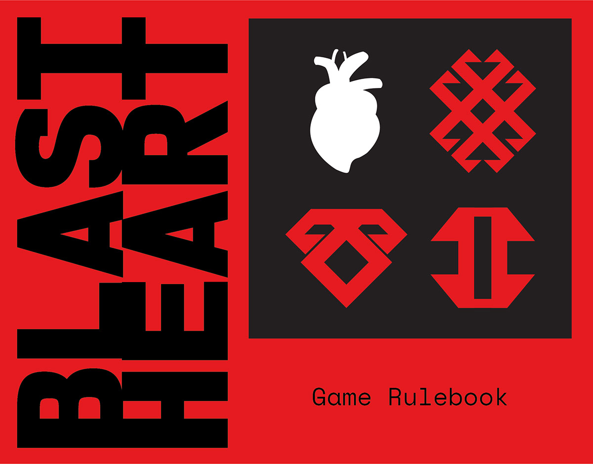 BLAST HEART Game Rulebook rendition image
