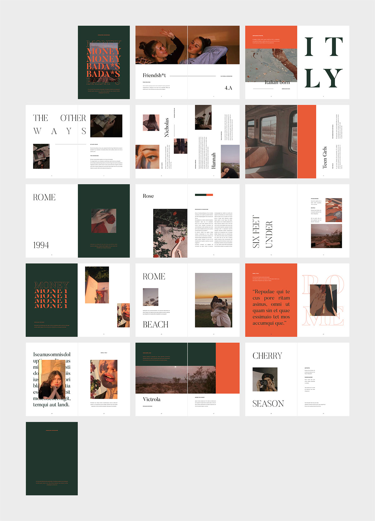 ROME Editorial Lookbook InDesign Canva Template rendition image
