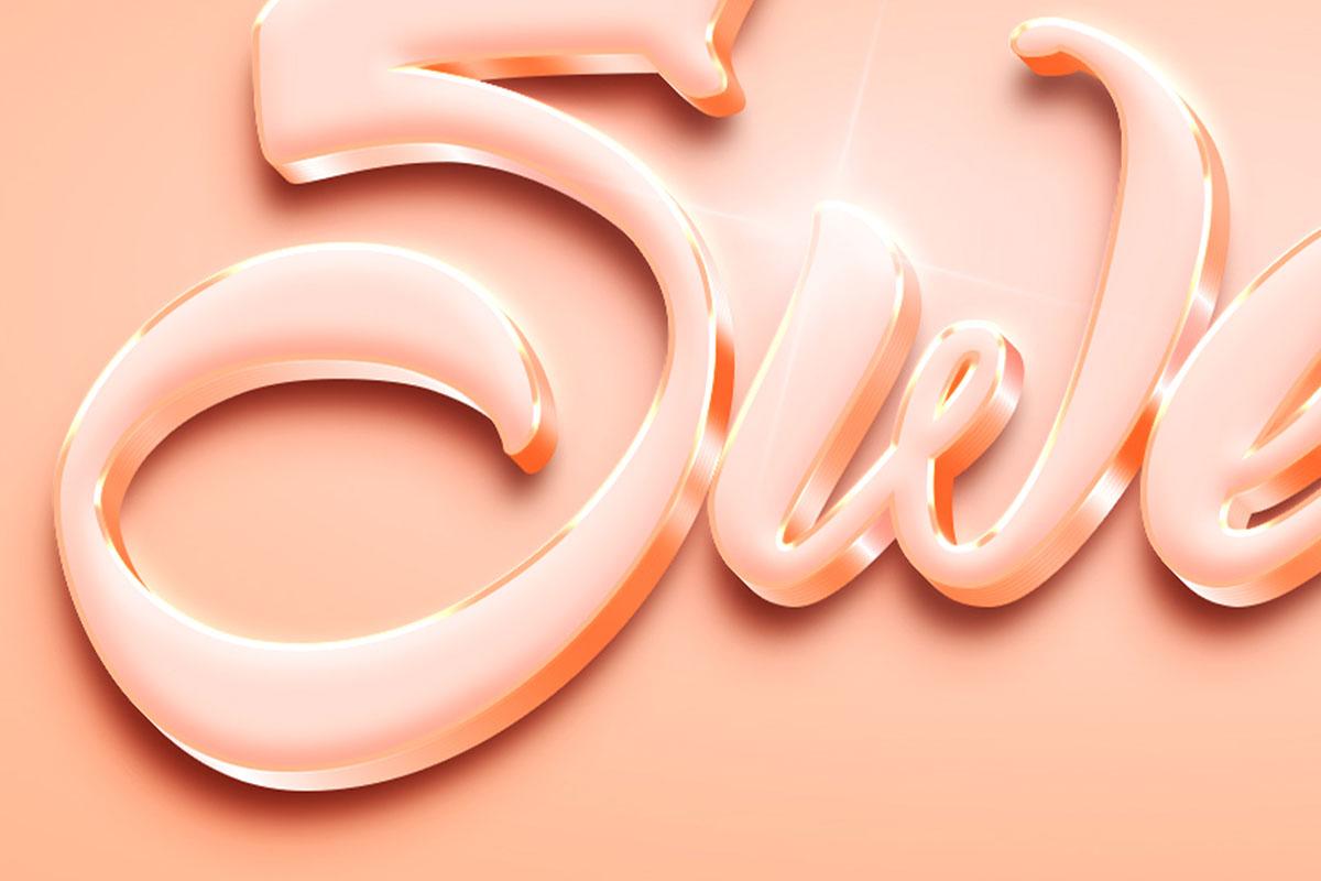 PSD Text Effect Sweet rendition image