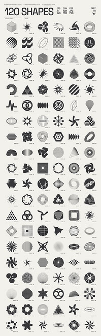 120 Abstract Geometric Shapes Part 1