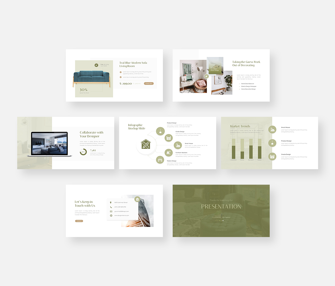 Redecor - Interior Design PowerPoint Template on Behance :: Behance