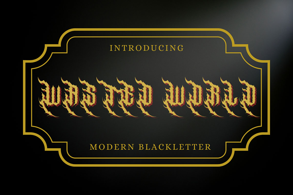 Wasted World Modern Blackletter rendition image