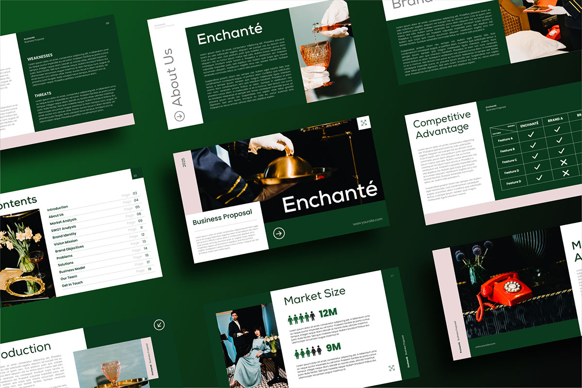 Enchantee - Business Proposal Presentation rendition image