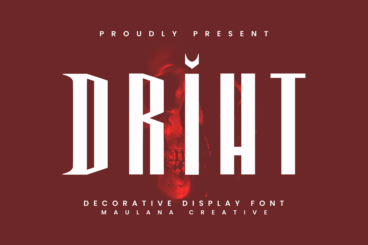 Driht Decorative Display Font rendition image