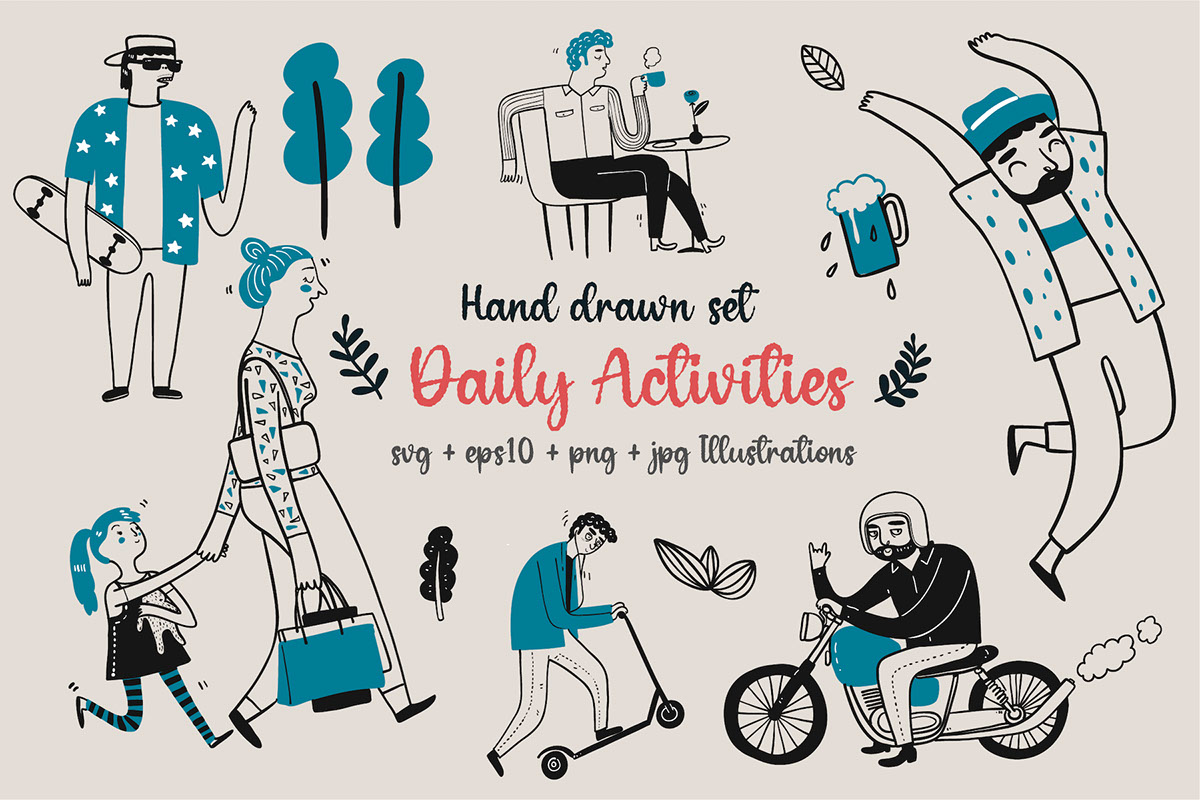 daily life activities rendition image