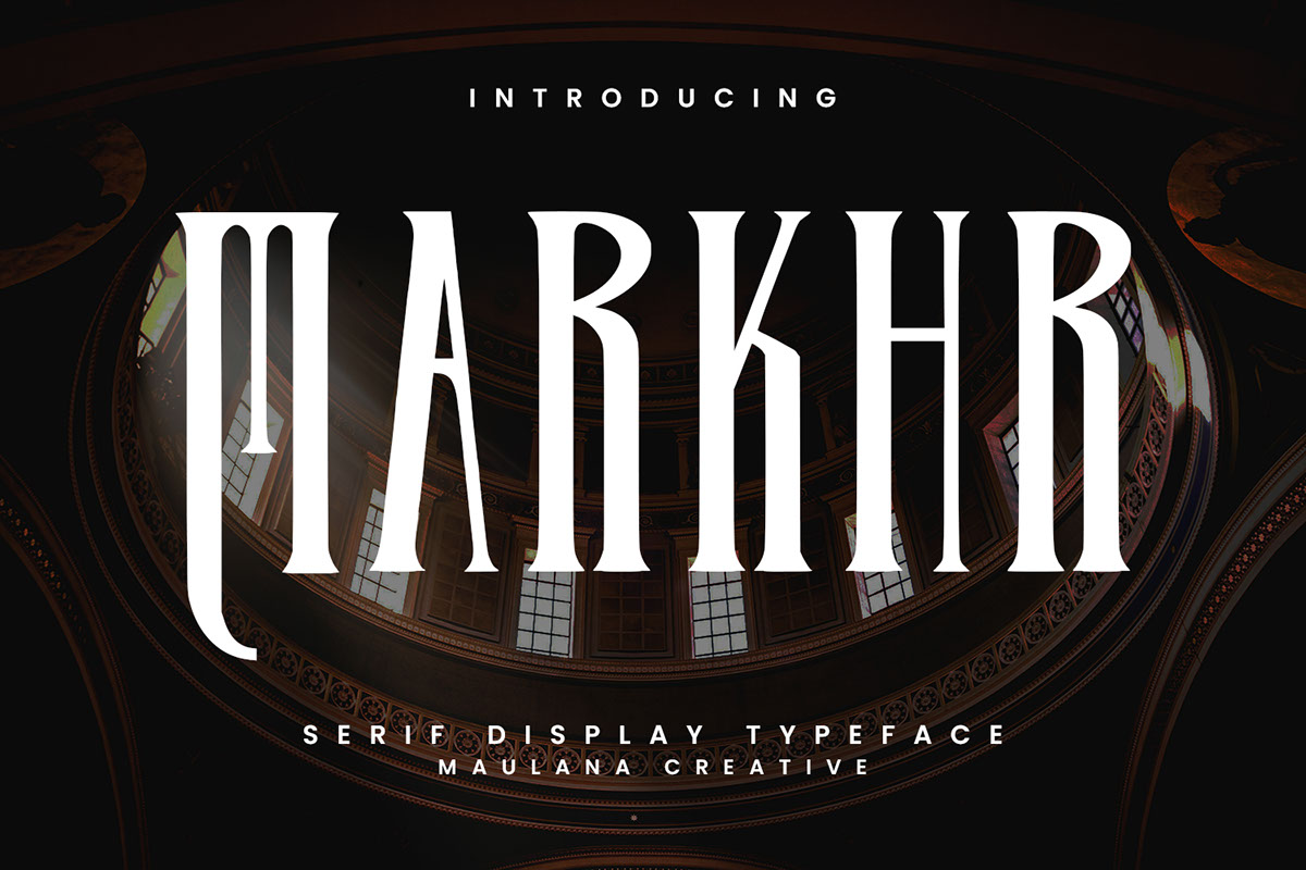 Markhr Serif Vintage Display Font rendition image