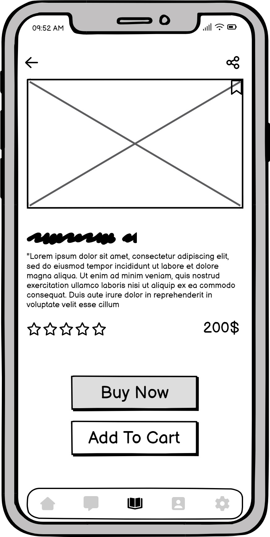 Online Education App Wireframing rendition image