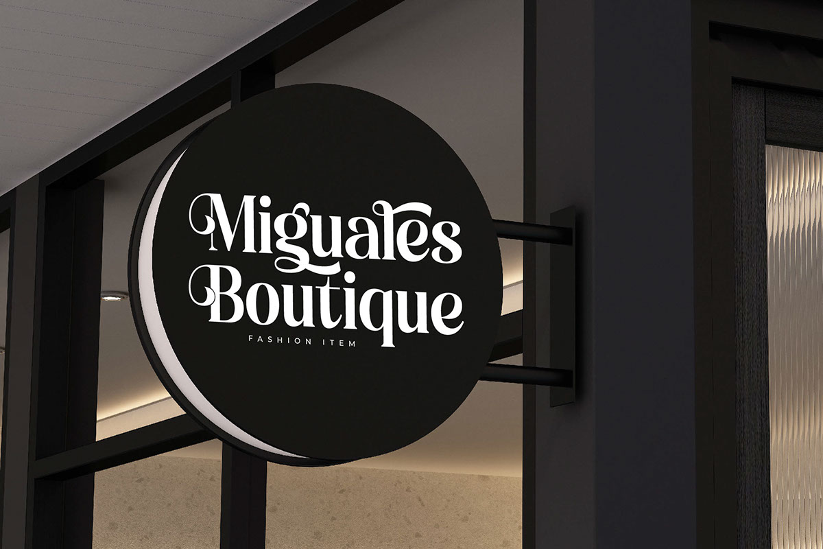 Miguales - Modern Alternate Serif rendition image