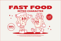 Fast Food Retro Character