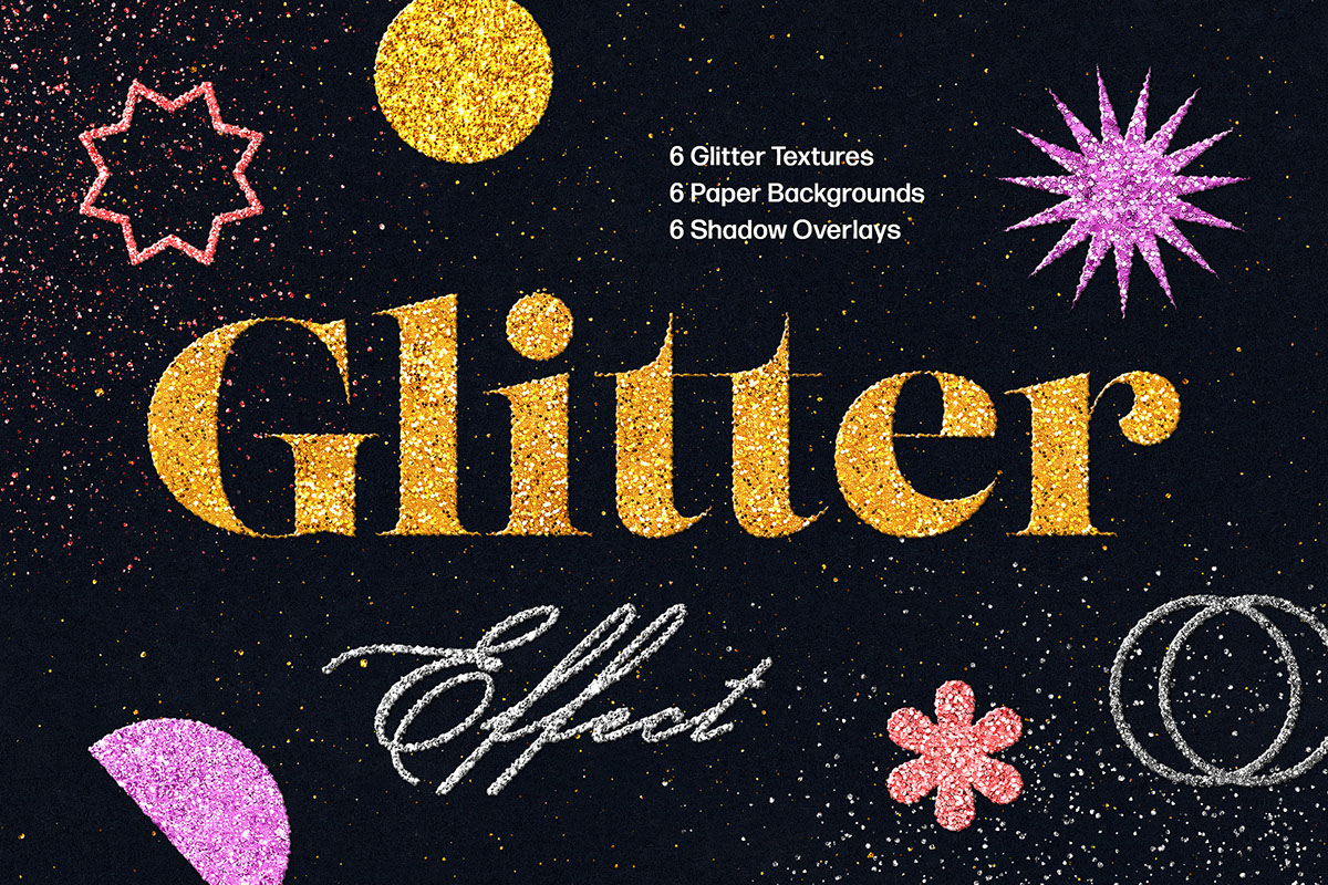 Sparkling Glitter Text and Logo Effect rendition image