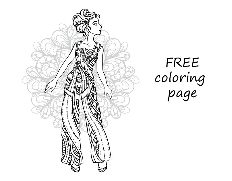 free coloring page sample rendition image