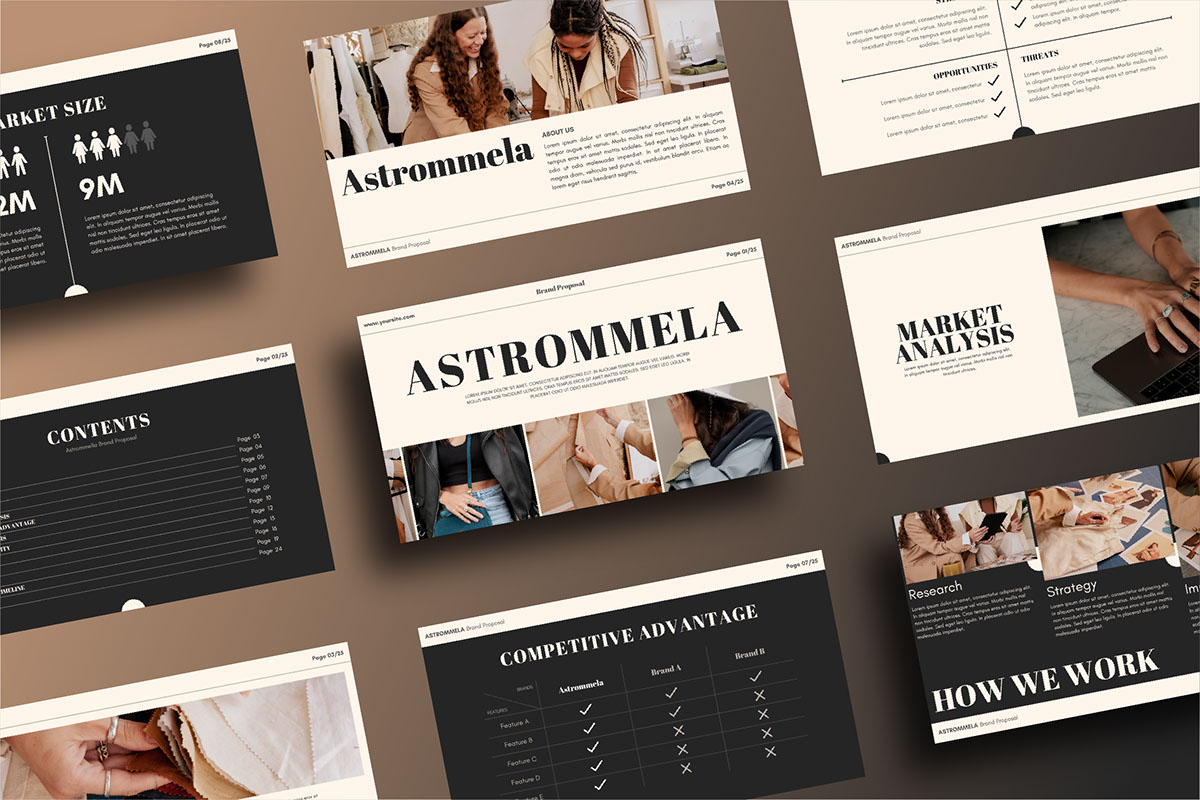 ASTROMMELA - Brand Proposal Presentation rendition image