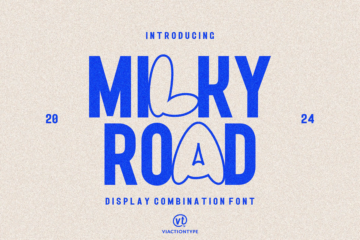 Milky Road Font Combination rendition image