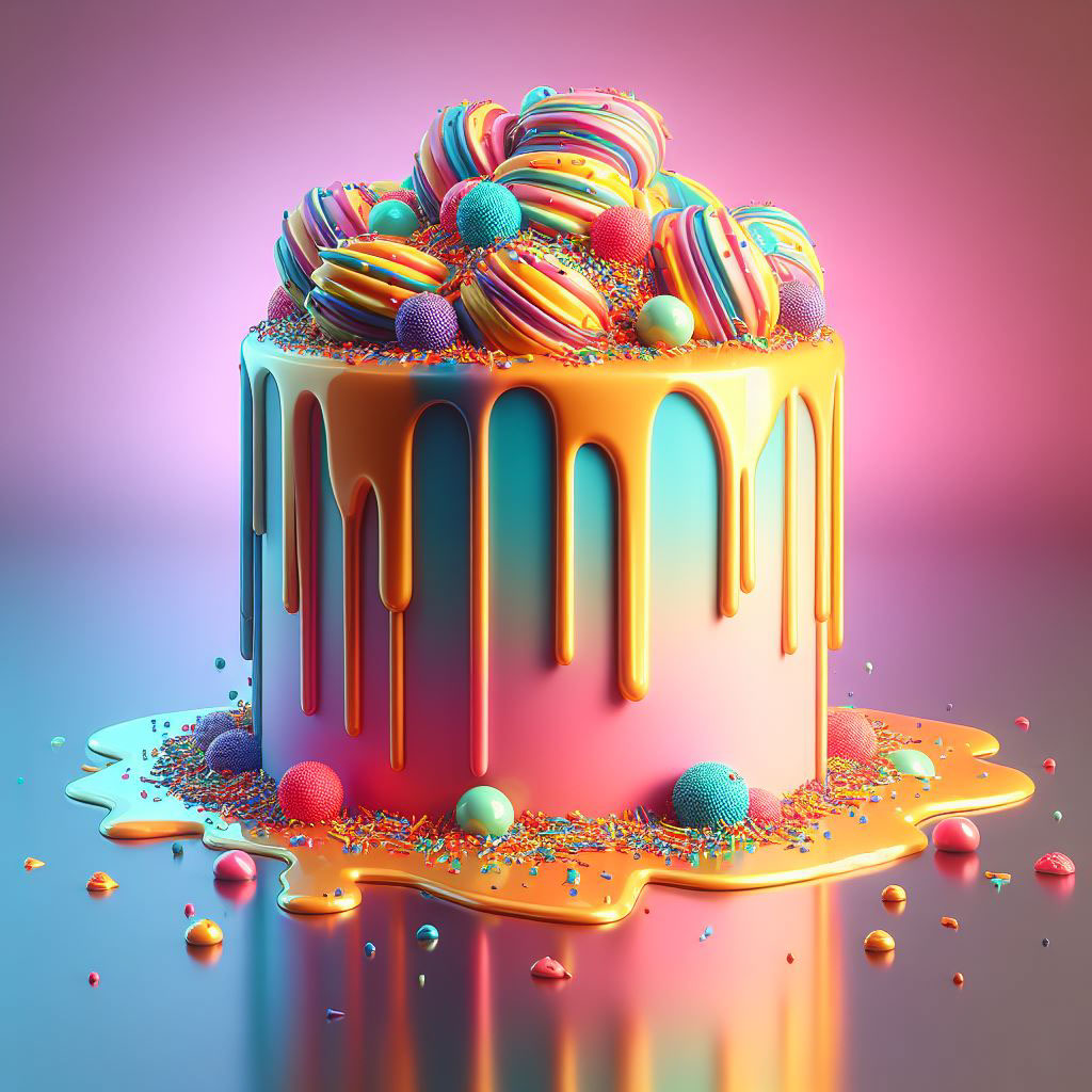 3d cake rendition image