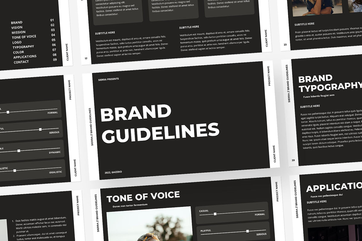 SIERRA - Brand Guidelines Template rendition image