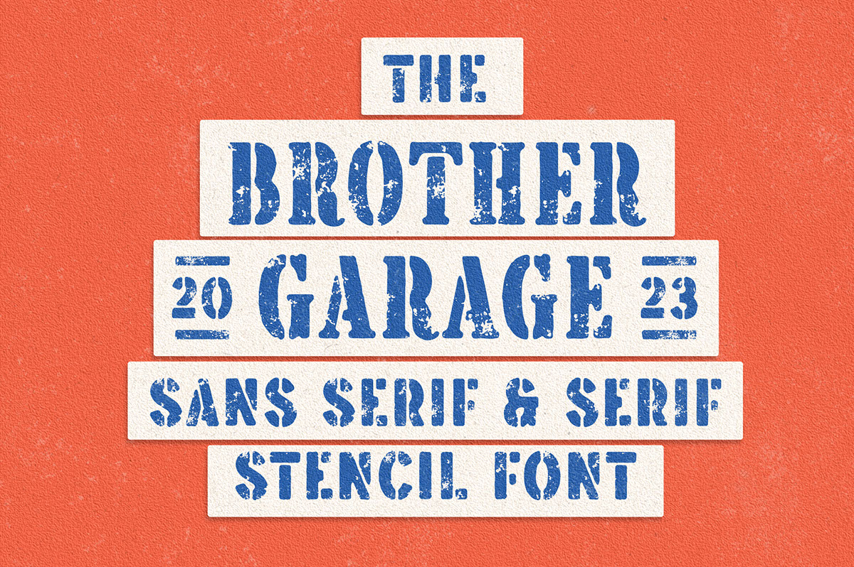 Brother Garage Font rendition image