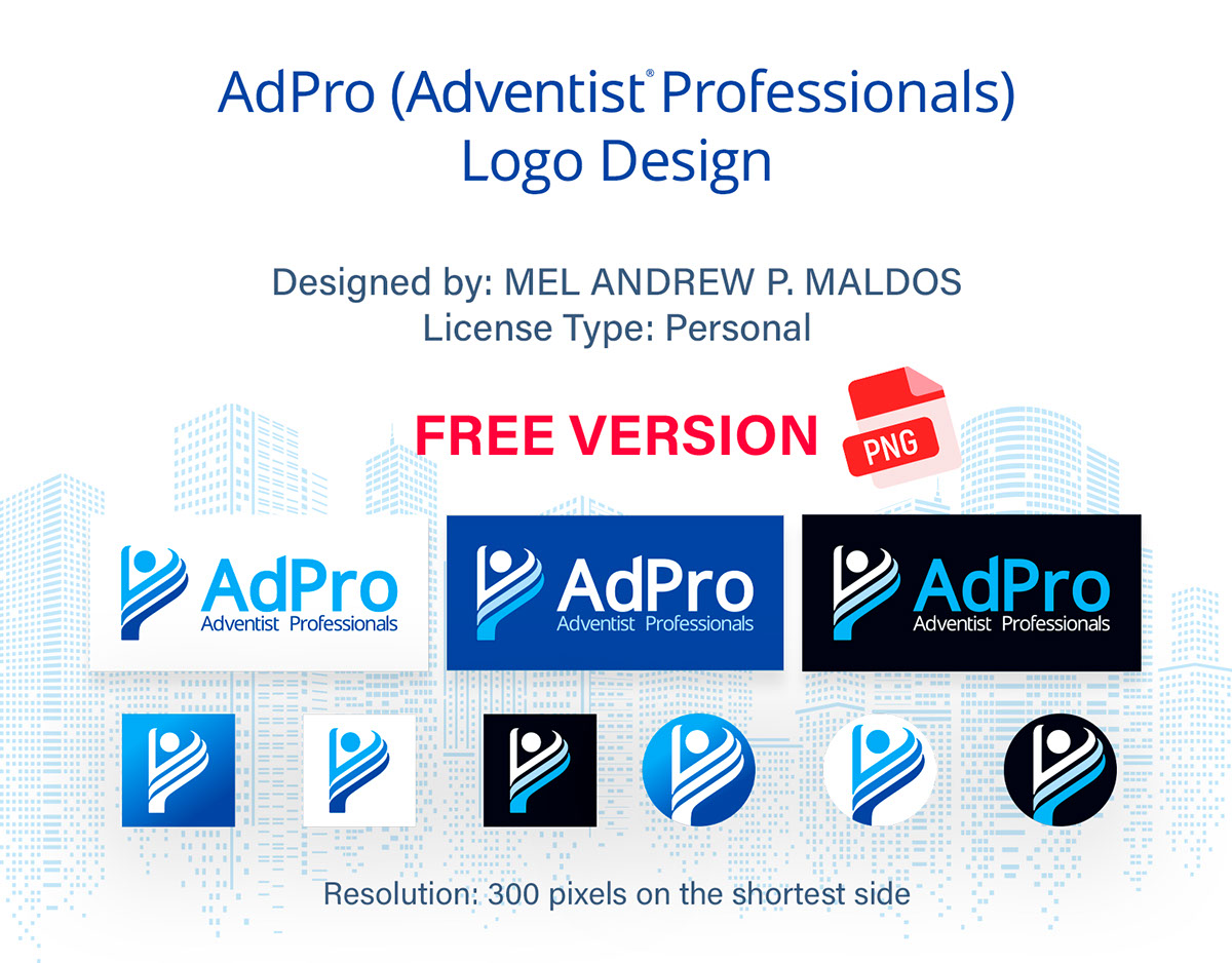 AdPro - Adventist Professionals - Logo Design rendition image
