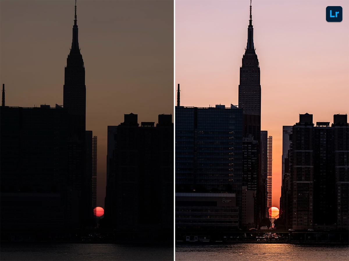 Manhattanhenge empire. Edit Lightroom