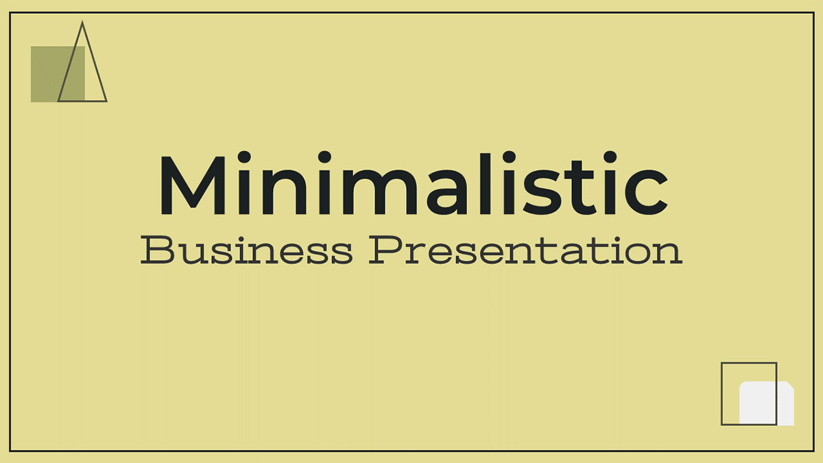 Template of Minimalistic Presentation for Business rendition image