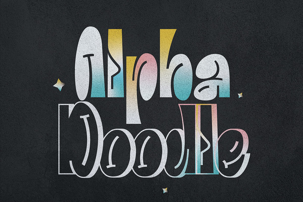 Alpha Doodle Typeface rendition image
