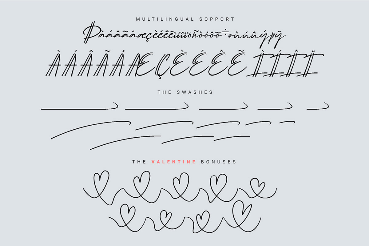 Schrodingers Signature Font rendition image