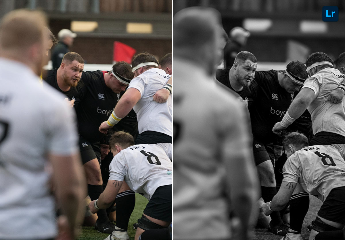 Black and White Rugby | Edit | Photoshop Lightroom