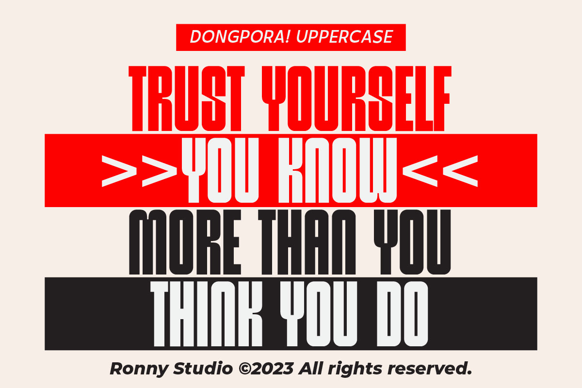 Dongpora - Condensed Sans Serif rendition image