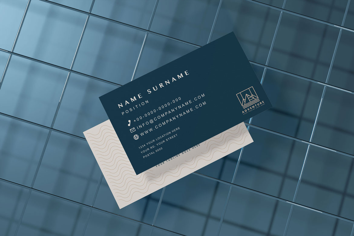 Business Card Display Mockup rendition image