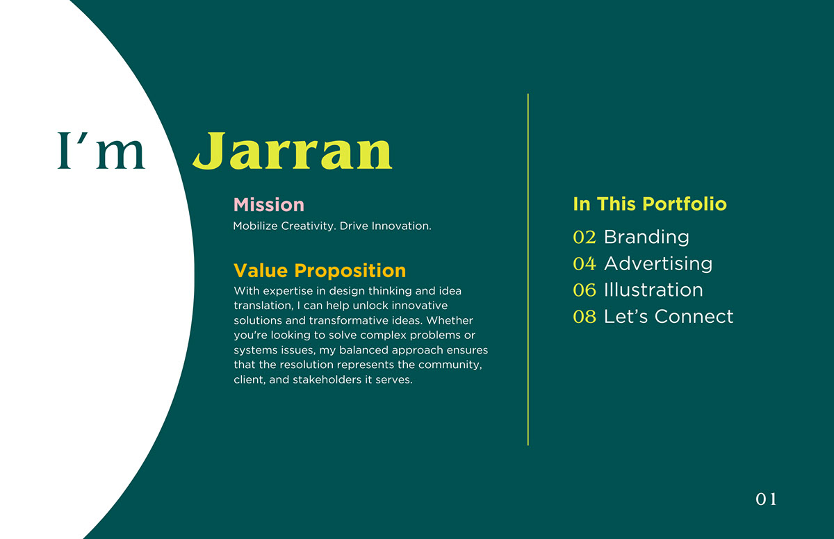 Graphic Design Portfolio - Jarran Fountain rendition image