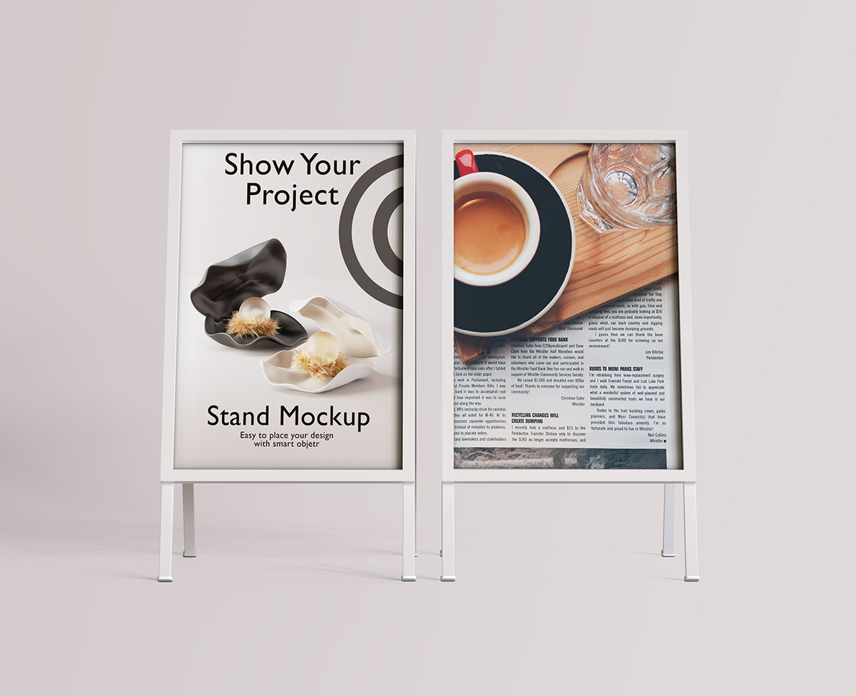 Advertising Stand Mockup rendition image