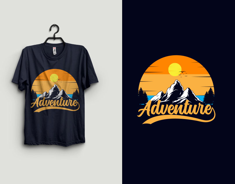 Adventure T shirt design rendition image