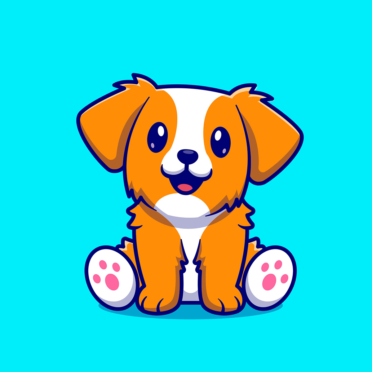 Cute Dog rendition image