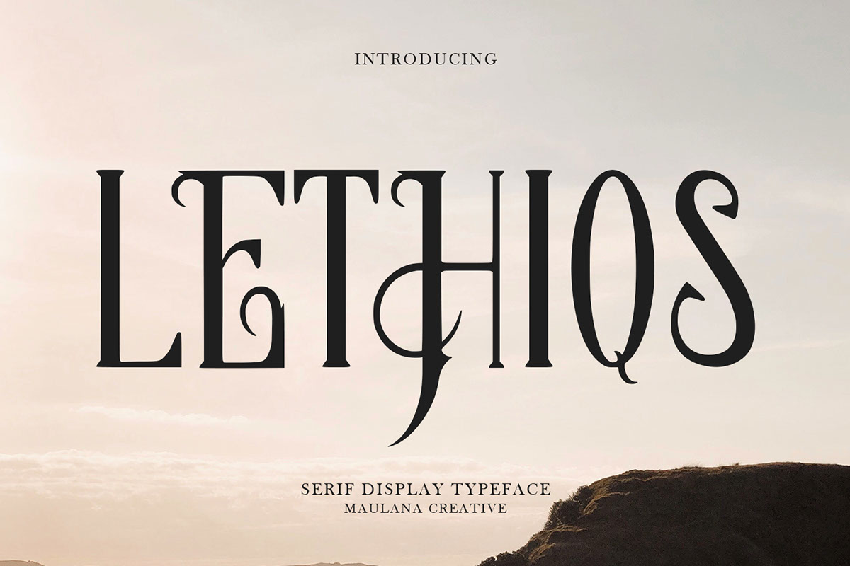 Lethiqs Serif Display Font rendition image