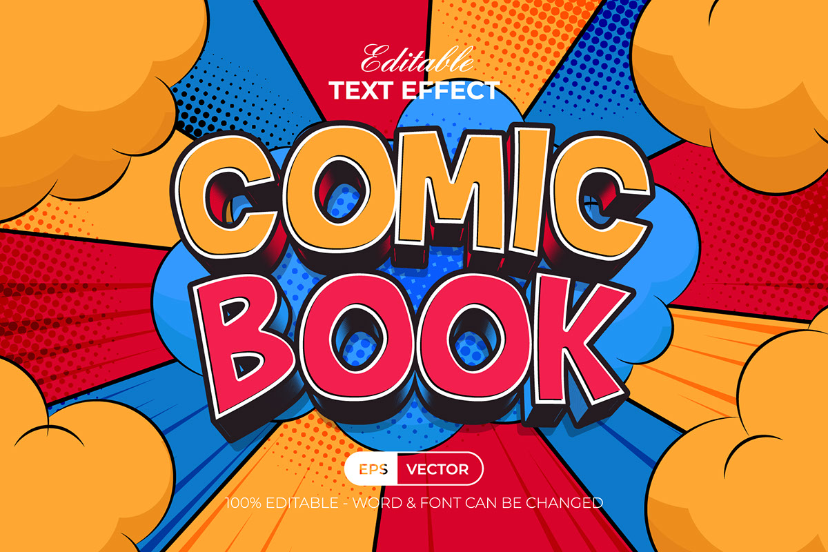 Text Effect Comic Book Style rendition image