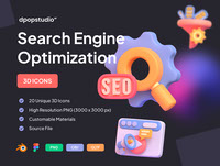 Search Engine Optimization 3D Icons