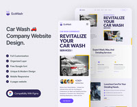 Car Wash Company Website Ui Design