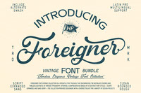 Foreigner Vintage Pack Font