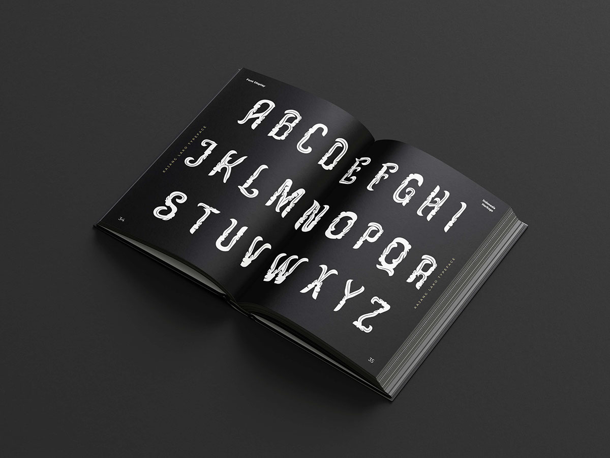Kajang Lako typeface rendition image
