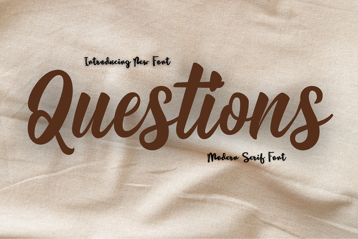 Questions Modern Serif rendition image