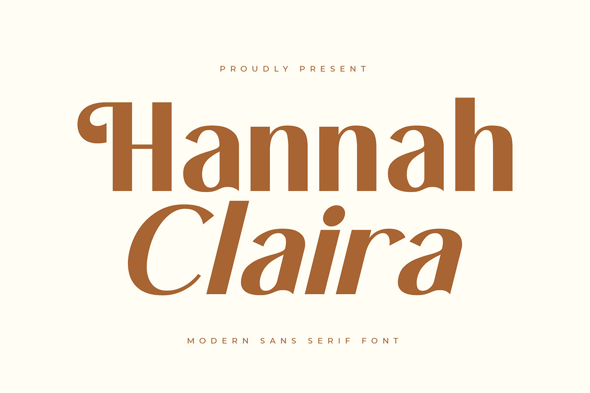 Hannah Claira - Modern Sans Serif Font rendition image